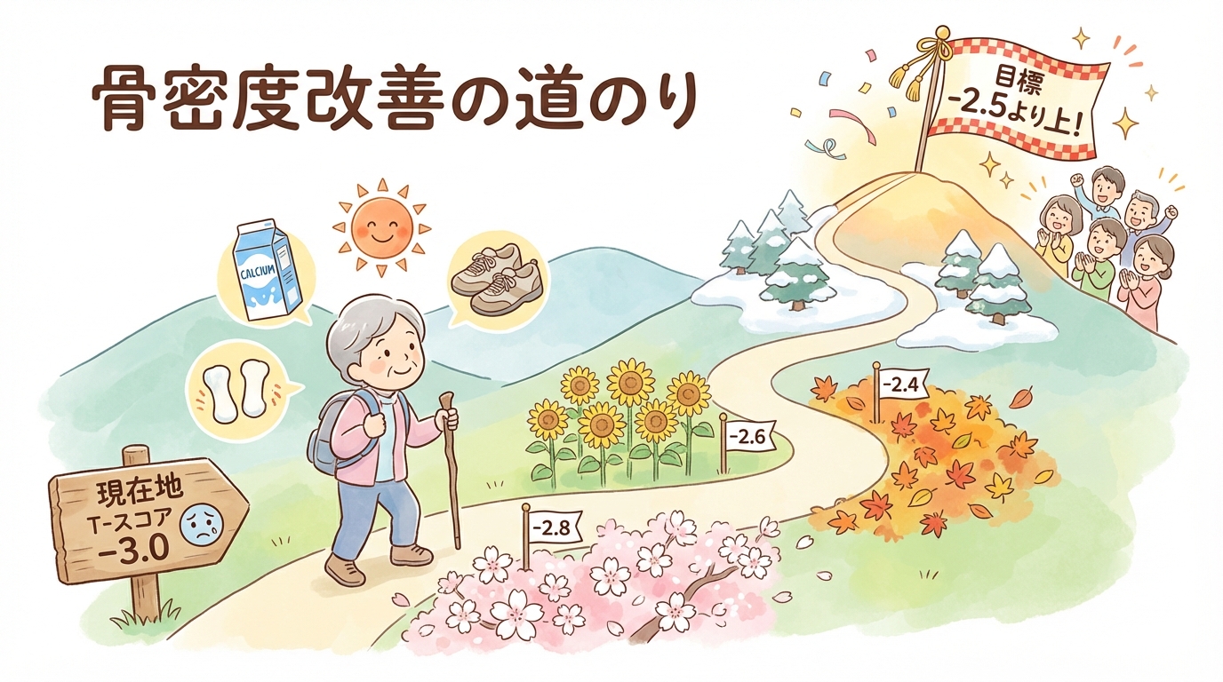 骨密度改善の登山イメージ